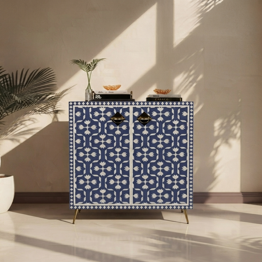 Inlay Storage Cabinet - Floral