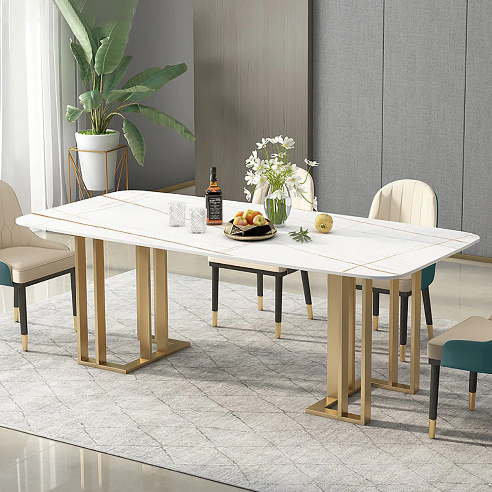 Glass Top Dining Table with a Sturdy Wooden Frame for Modern Homes