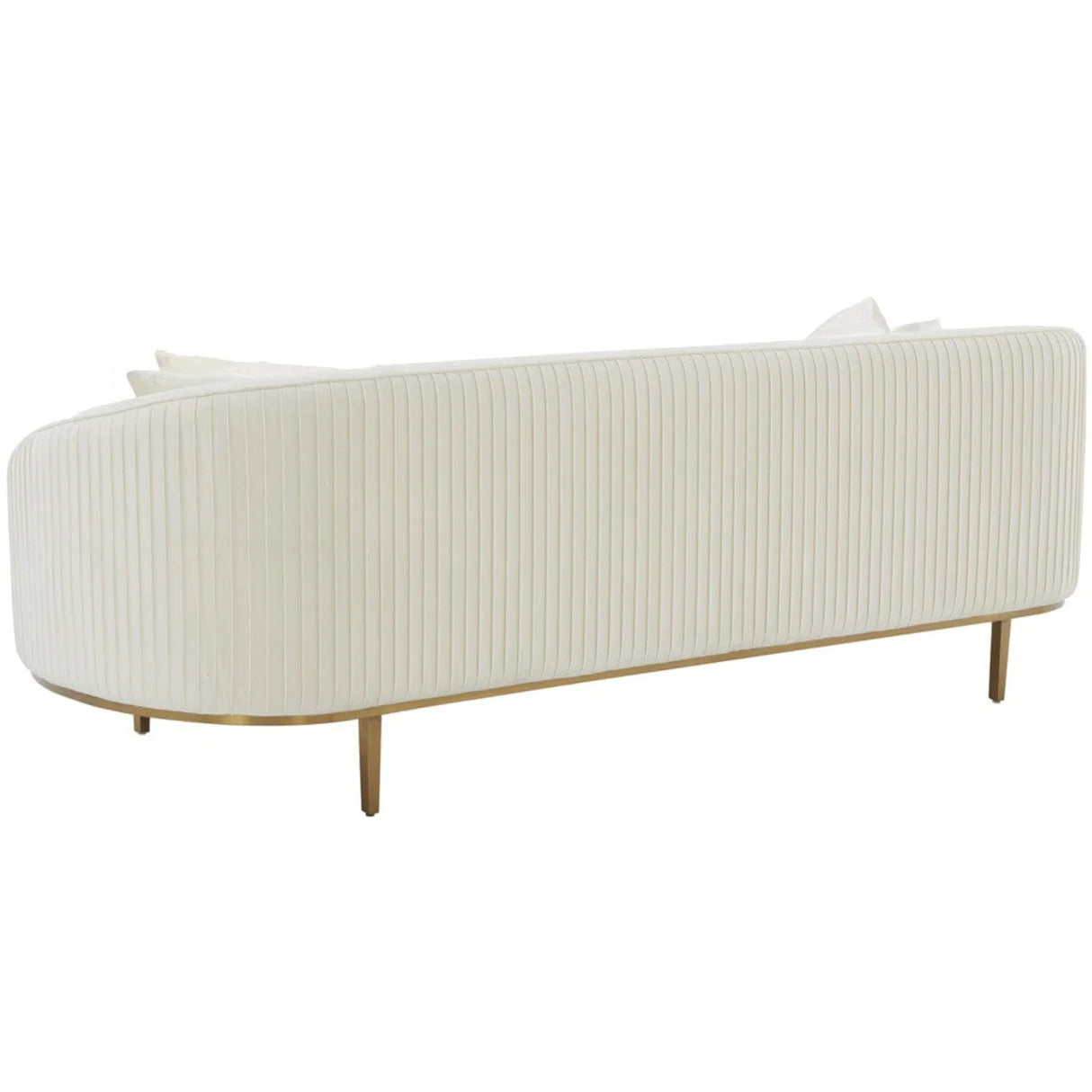 "Velvet luxury sofa with gold-trimmed accents for opulence"