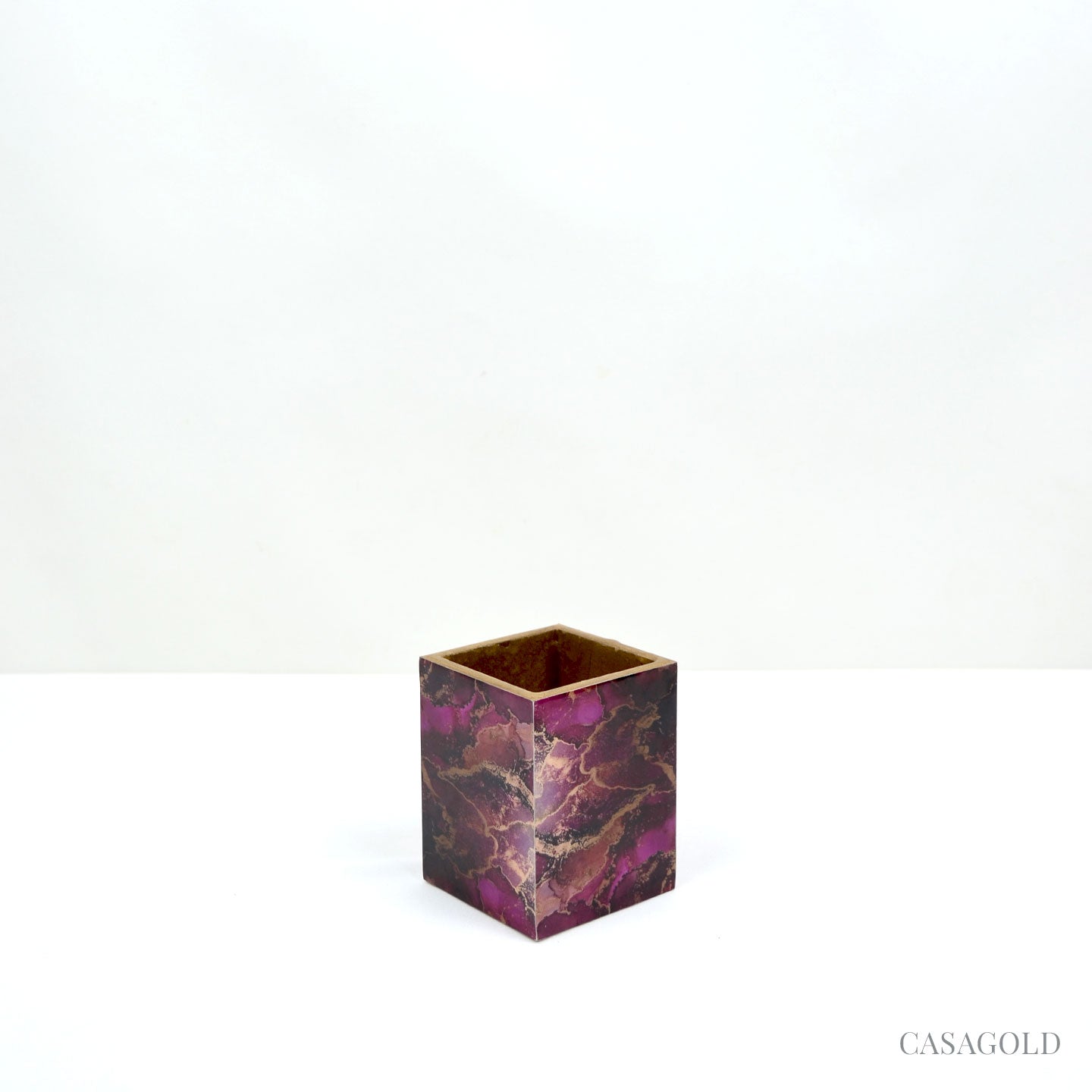 Gold and Pink Bathroom Accessories Set