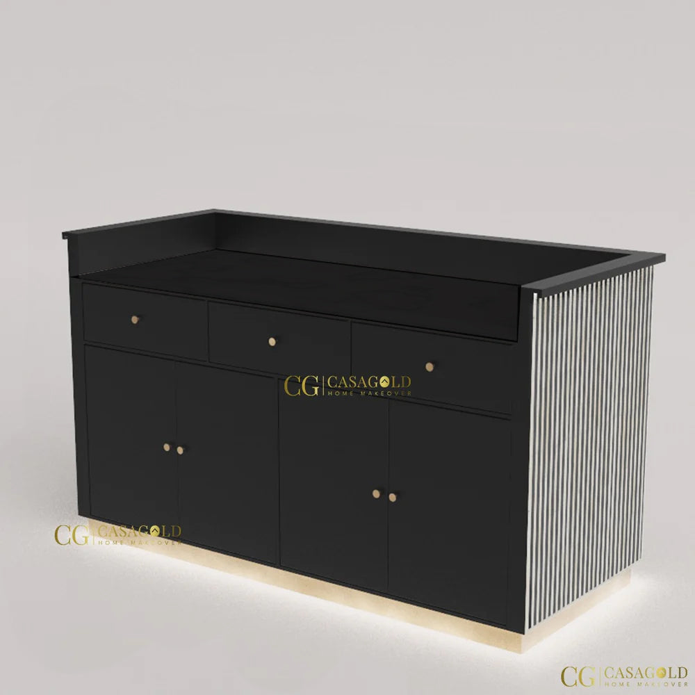 "Colorful mosaic inlay bar cabinet, perfect for adding vibrancy to home decor"