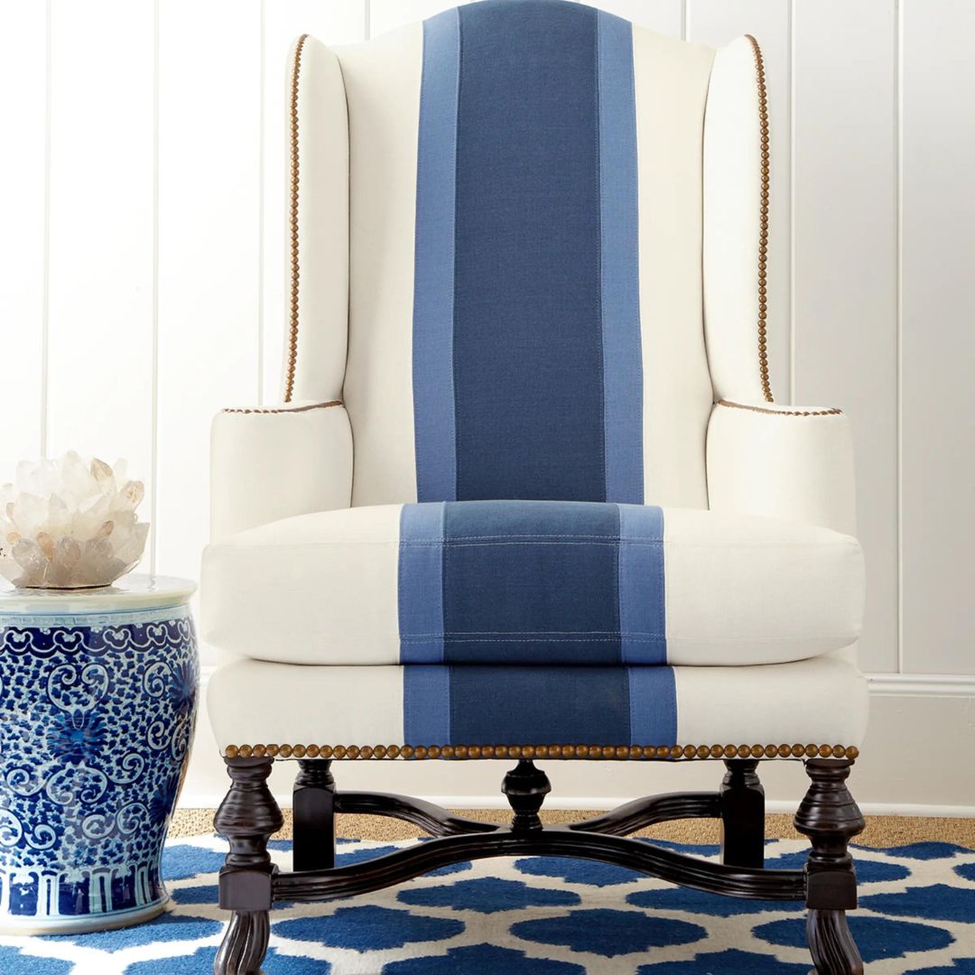Artisanal handcrafted cane lounge chair for unique styling