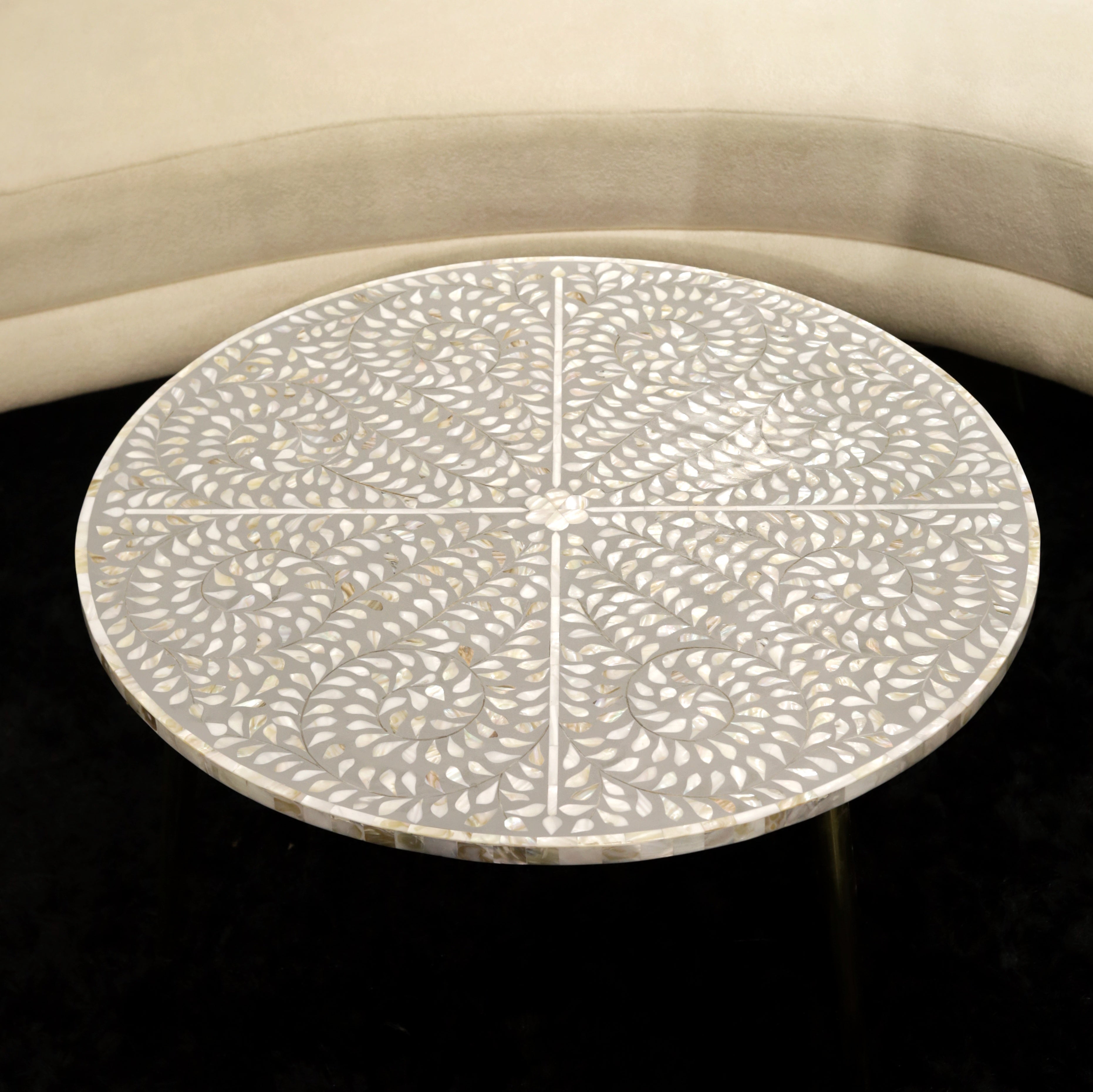 Handcrafted Inlay Round Coffee Table Furniture