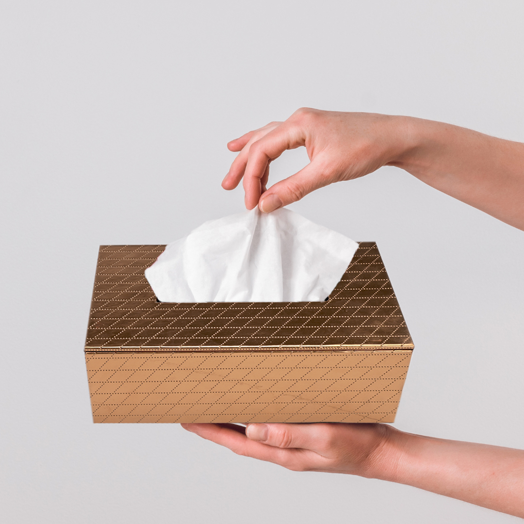 Handcrafted leather tissue box for elegant interiors