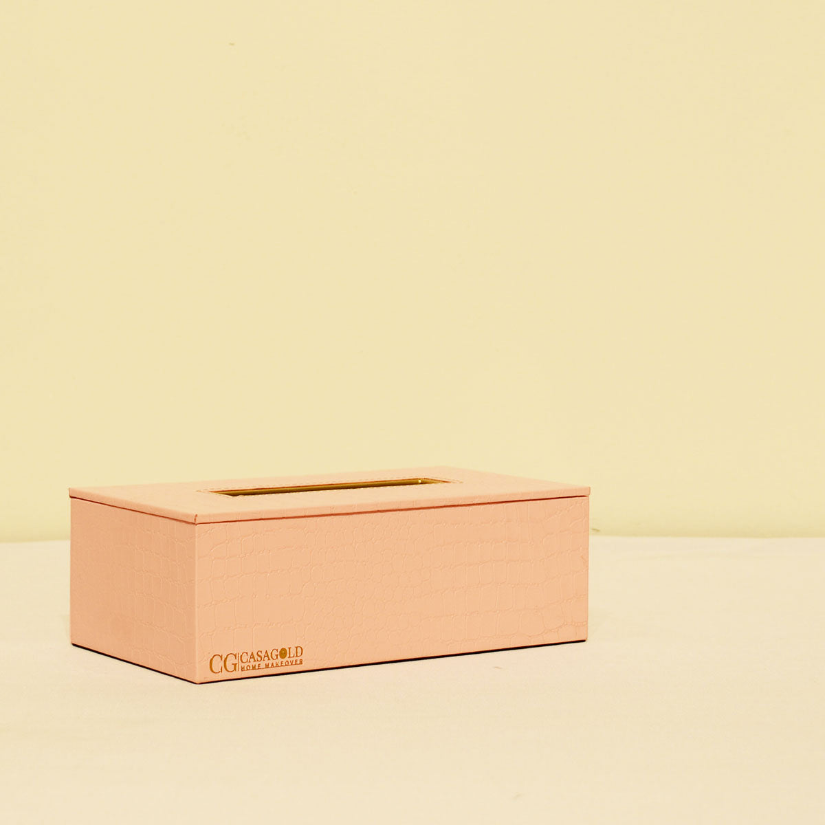 Handcrafted tray with tissue dispenser for convenience