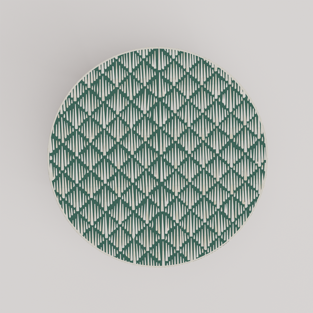 Handcrafted Round Inlay Table