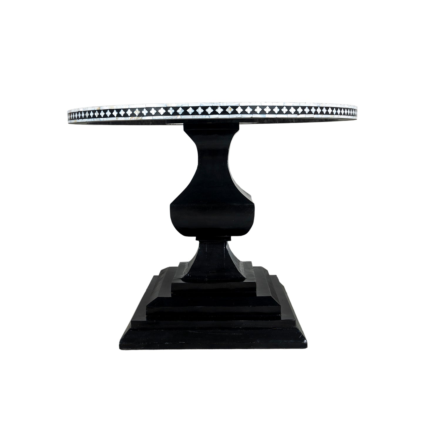 Handmade Round Inlay Table for Elegant Decor
