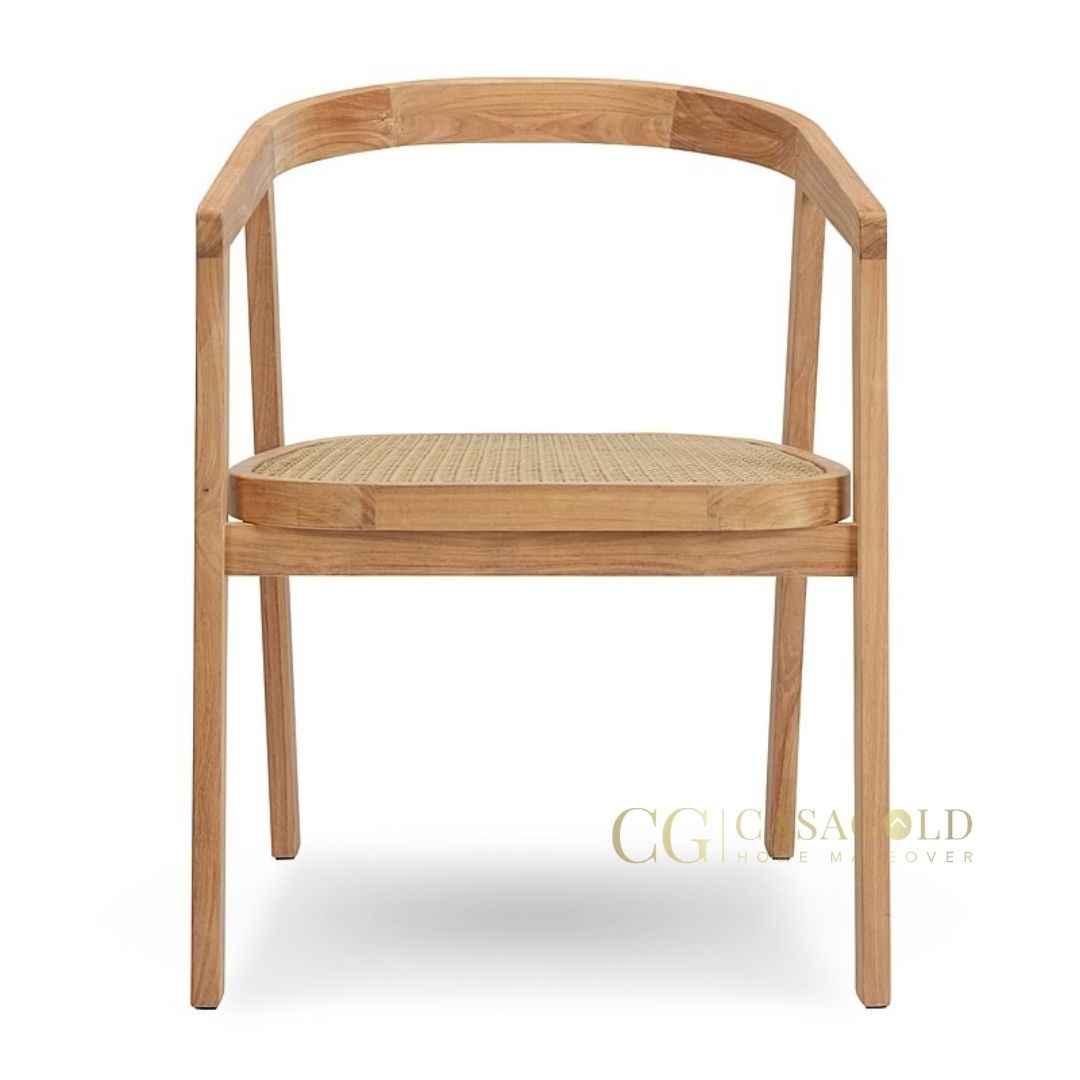 Luxury handwoven rattan armchair for natural interiors