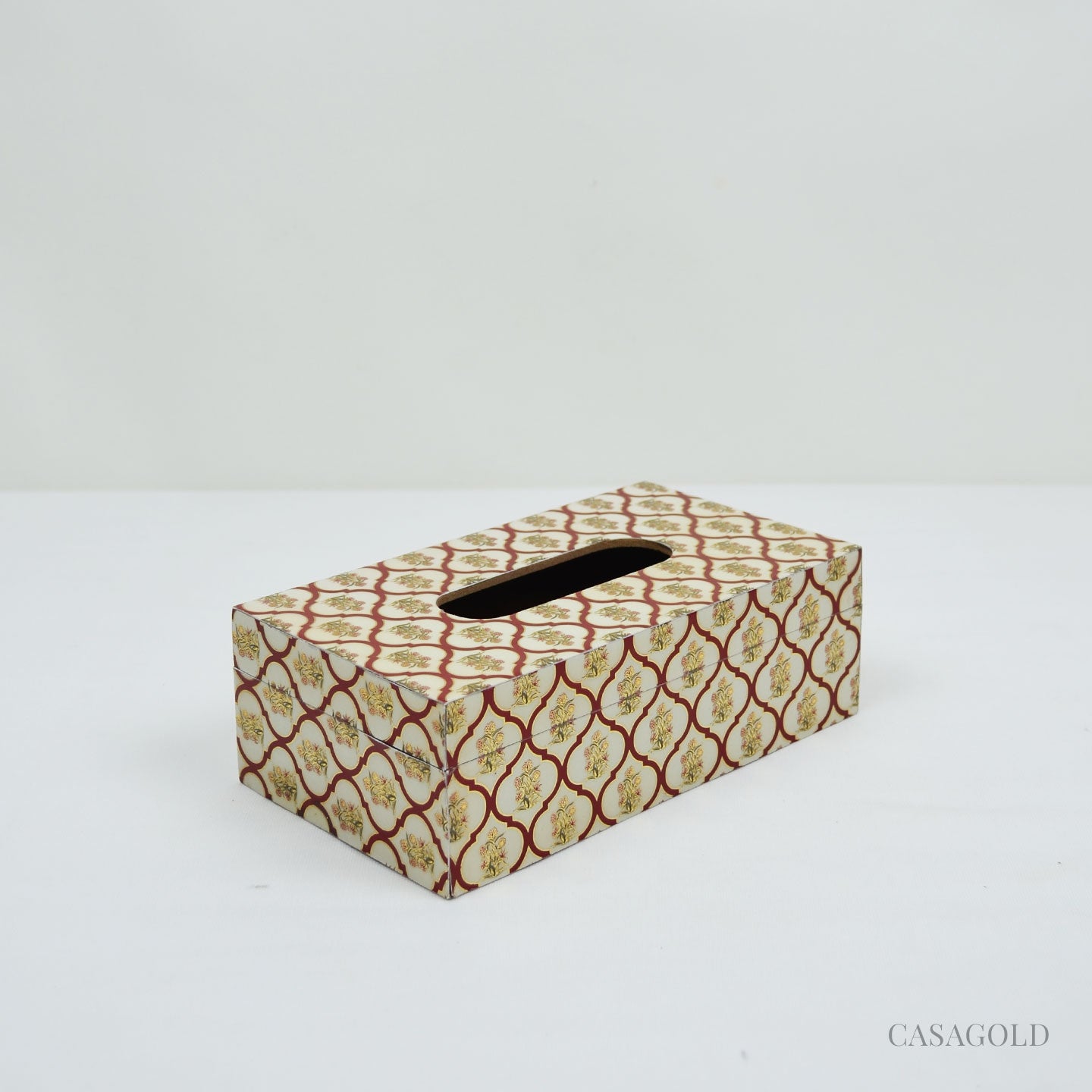 High-end coaster with an integrated tissue organizer