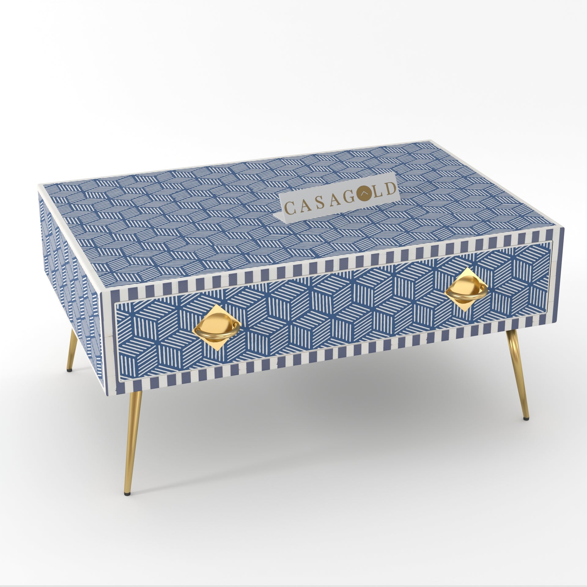 bone inlay rectangular coffee table for bold interiors"