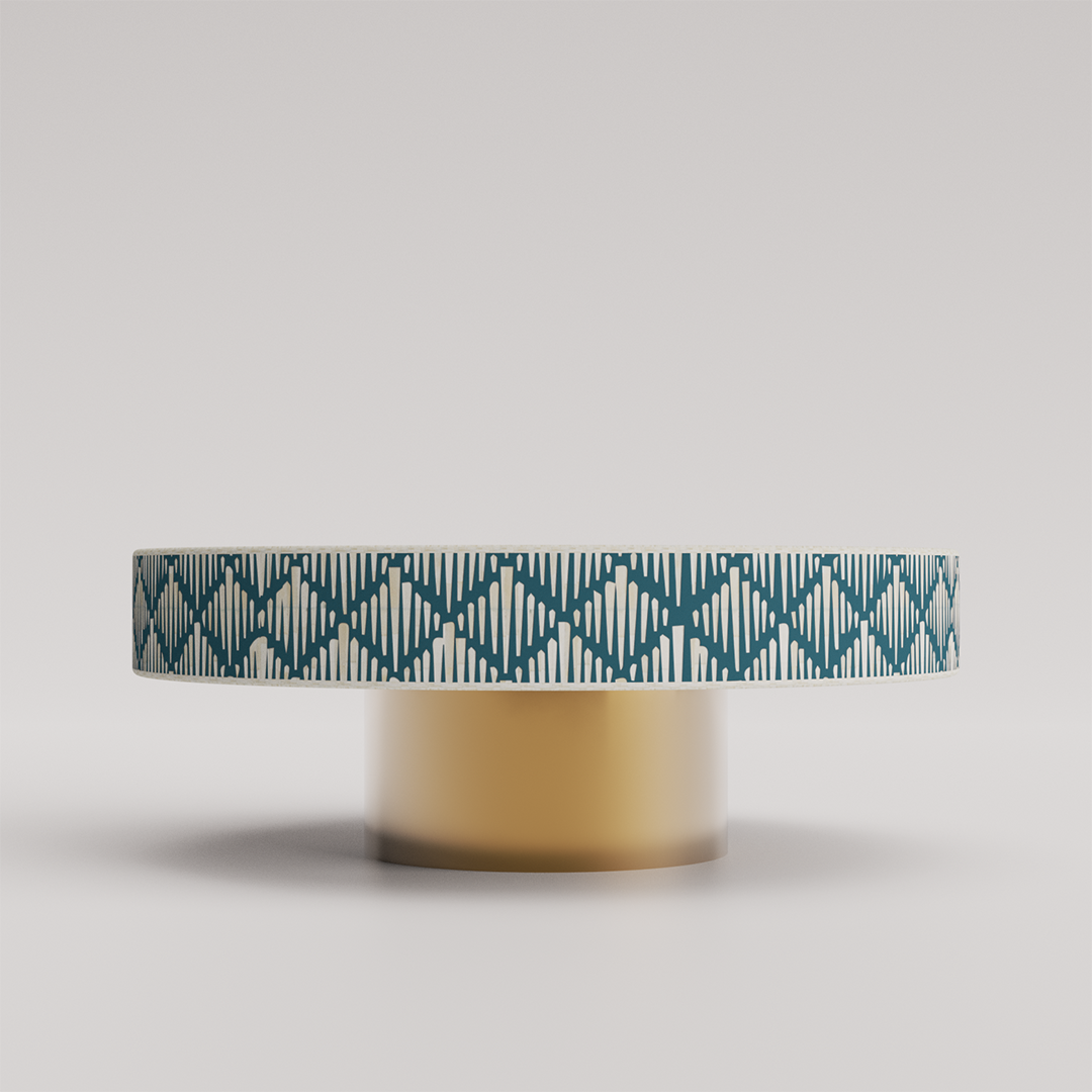 Bone Inlay Round Coffee Table for Stylish Homes