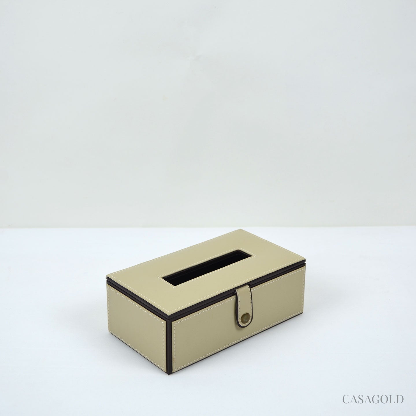 Ivory leather organizer for contemporary workspaces