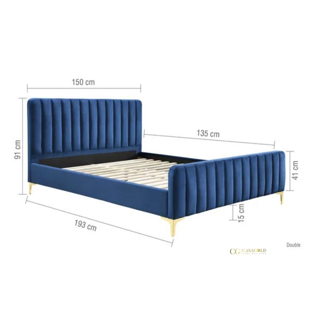 Luxurious king velvet bed for master bedrooms