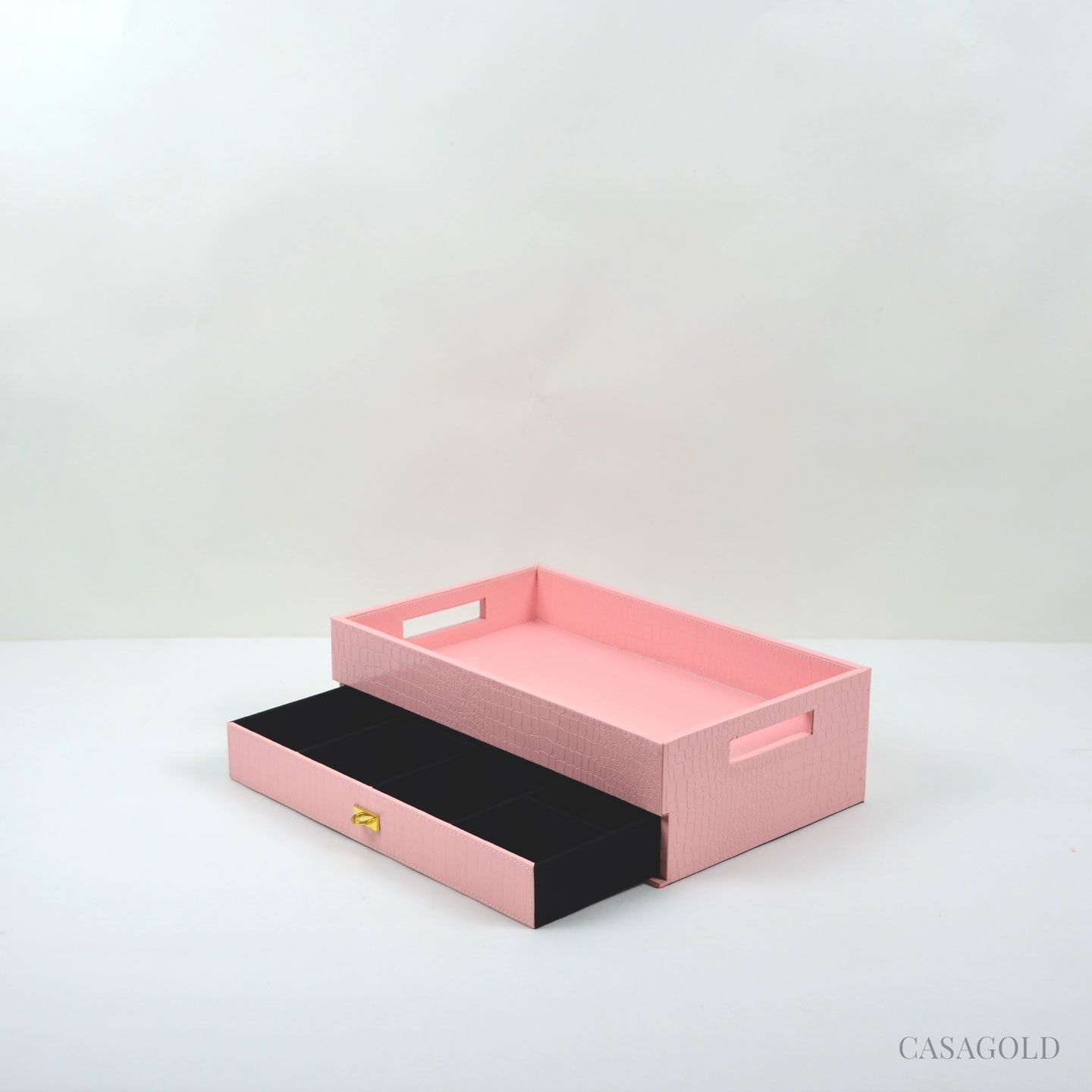 Spacious luxury tea tray with hidden storage space