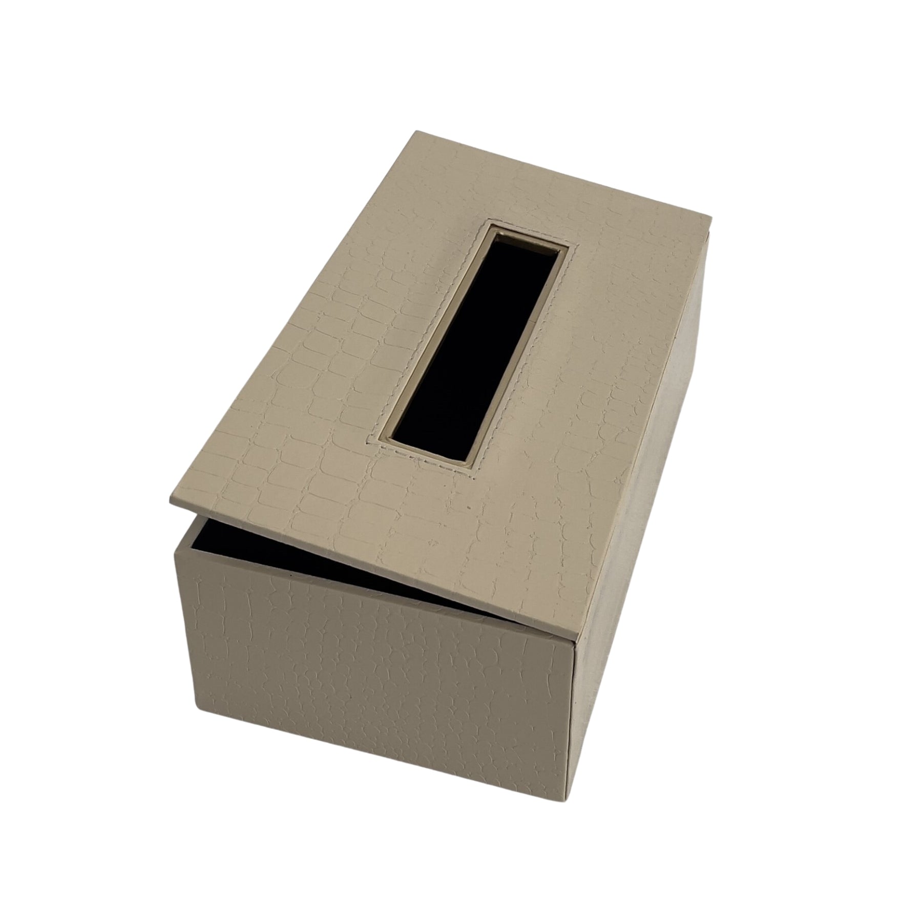 Leather tissue box with magnetic lid for convenience