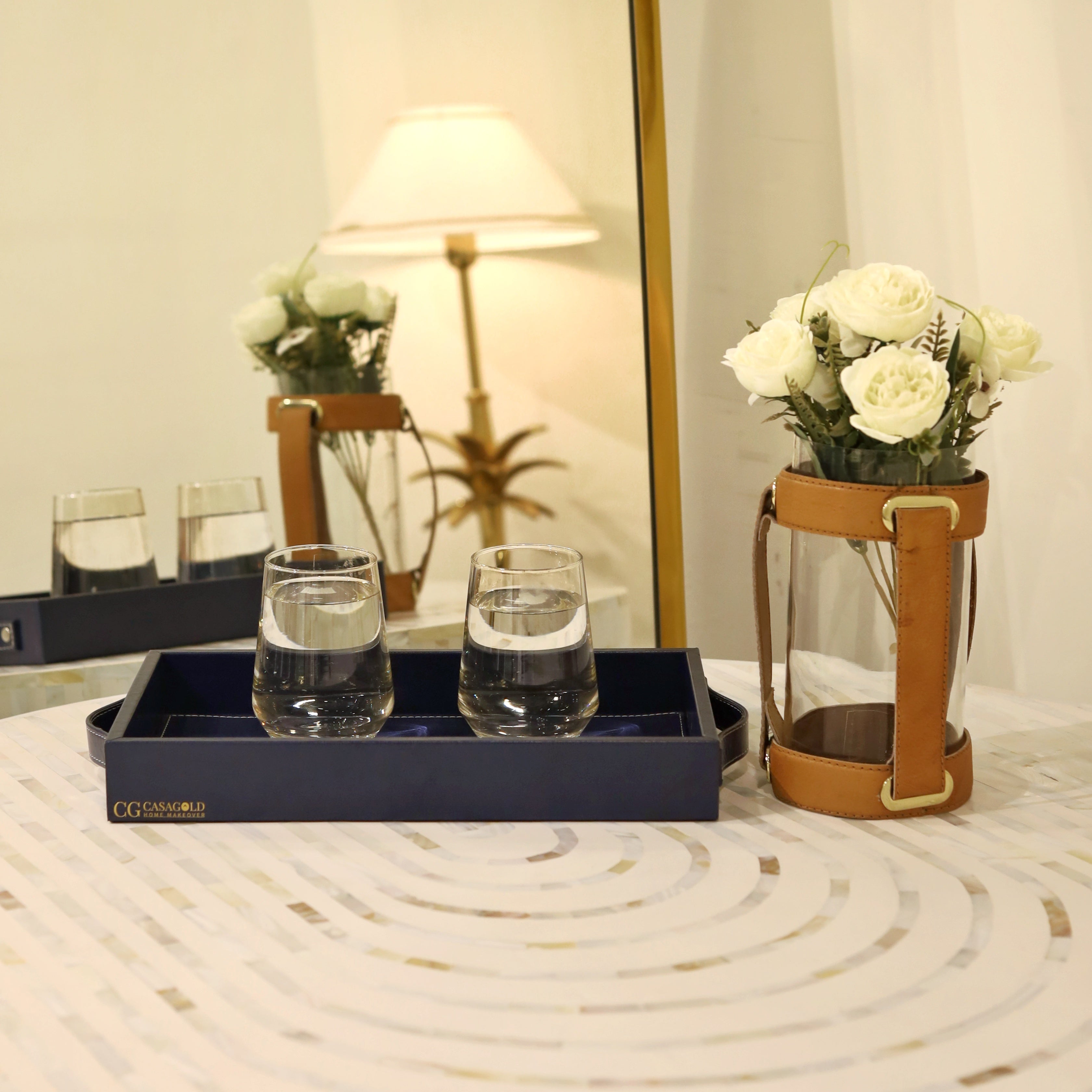 Custom-designed leather tray for unique style