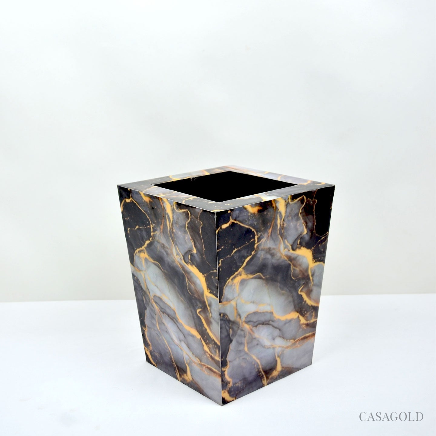 Luxe Black Marble Bathroom Accessories Set