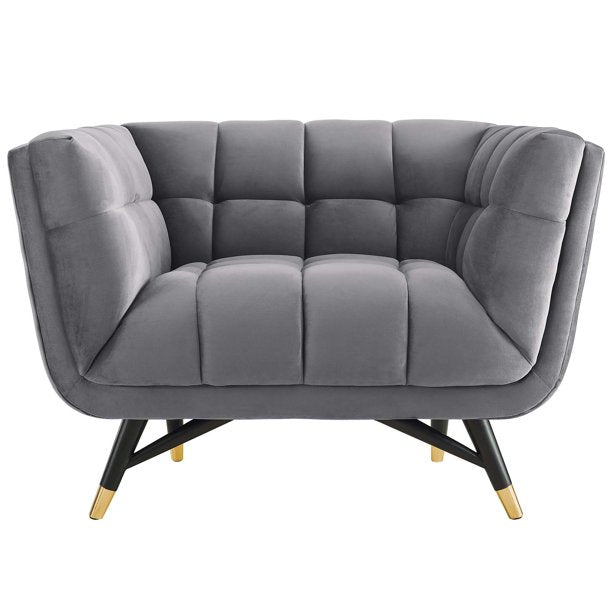 Luxe Cane and velvet Armchair