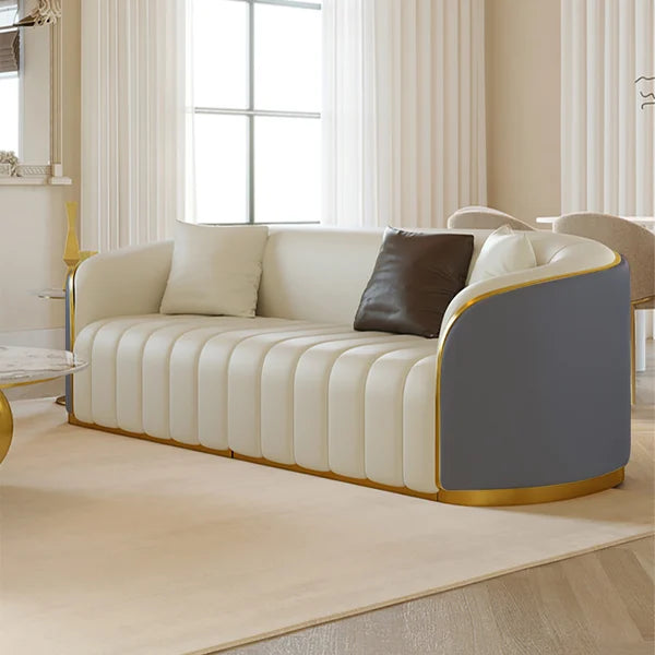 Luxe Quilted Velvet Two-Seater Sofa