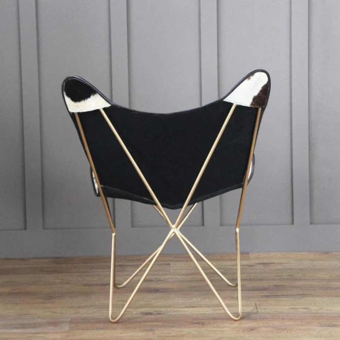 Elegant two-tone leather lounge chair for modern living rooms