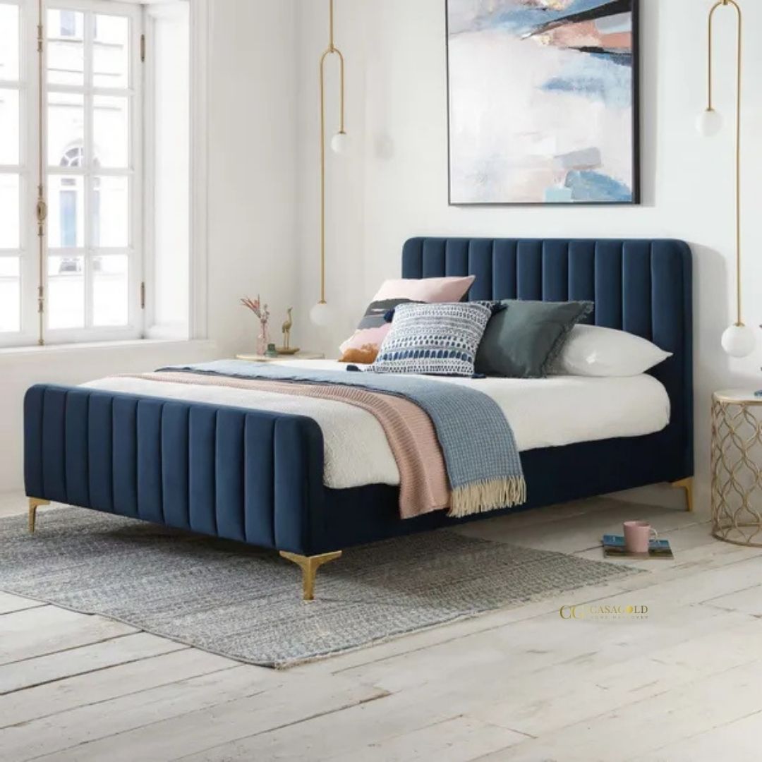 Elegant velvet bed frame for a luxurious touch