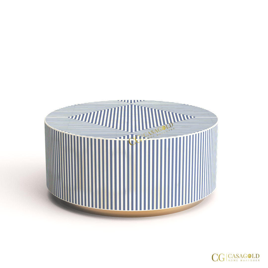 Luxury Round Inlay Coffee Table for Decor