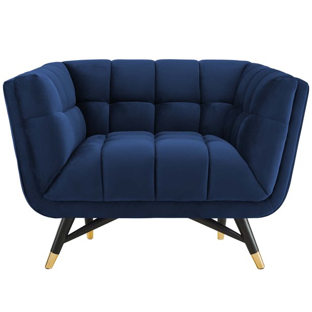 Luxury handcrafted tufted velvet armchair for comfort