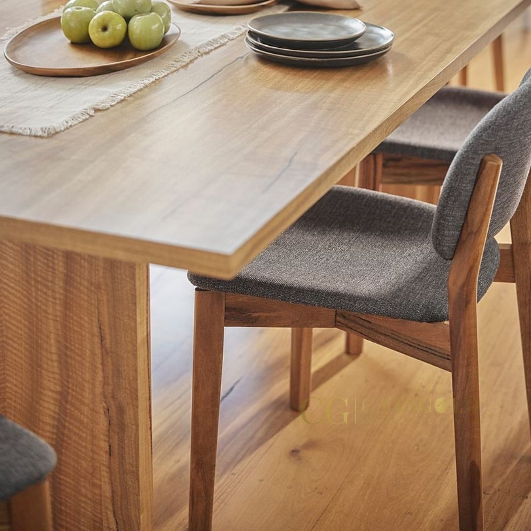 Stylish mid-century modern teak dining chair with comfort