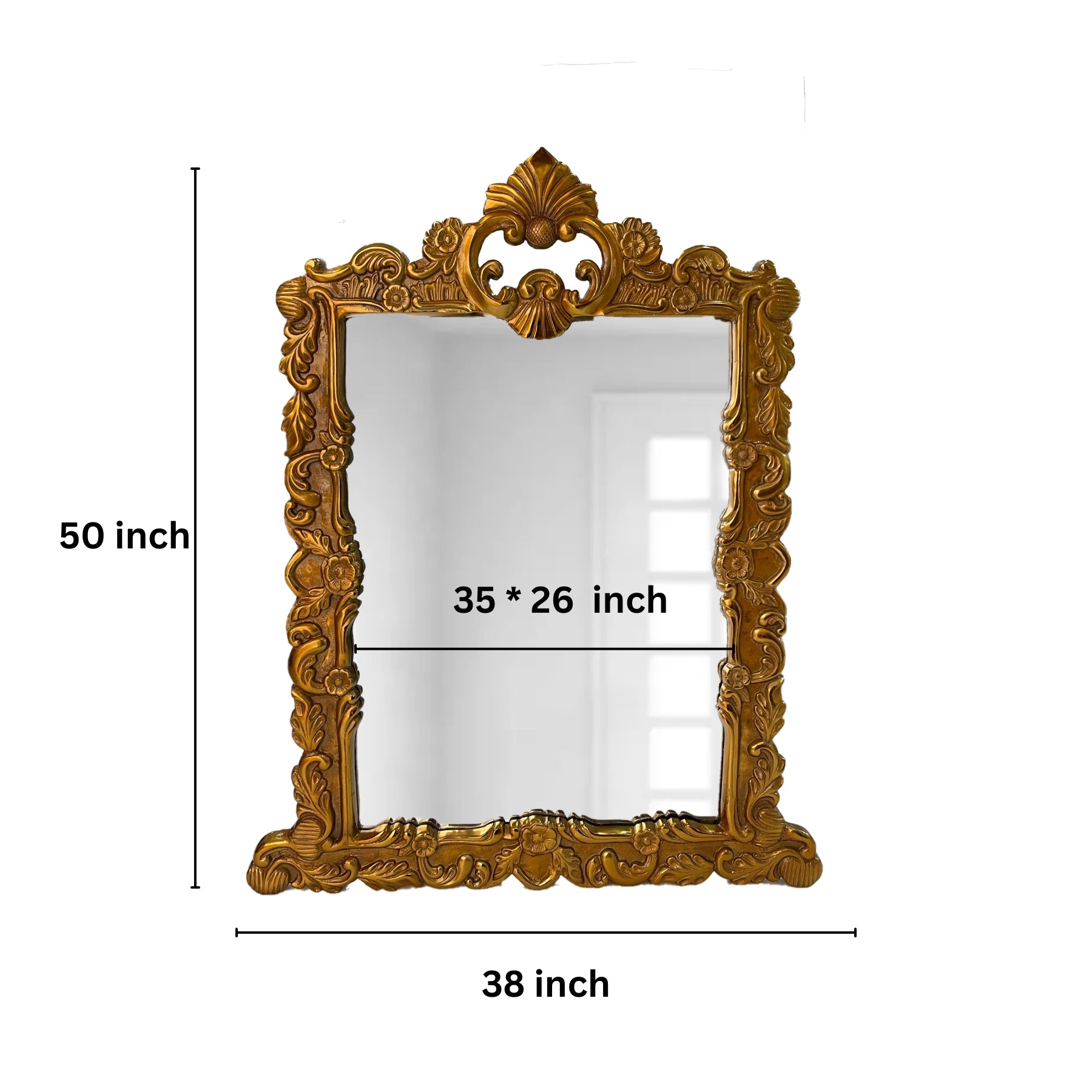 Mid-century modern-style vintage glass mirror