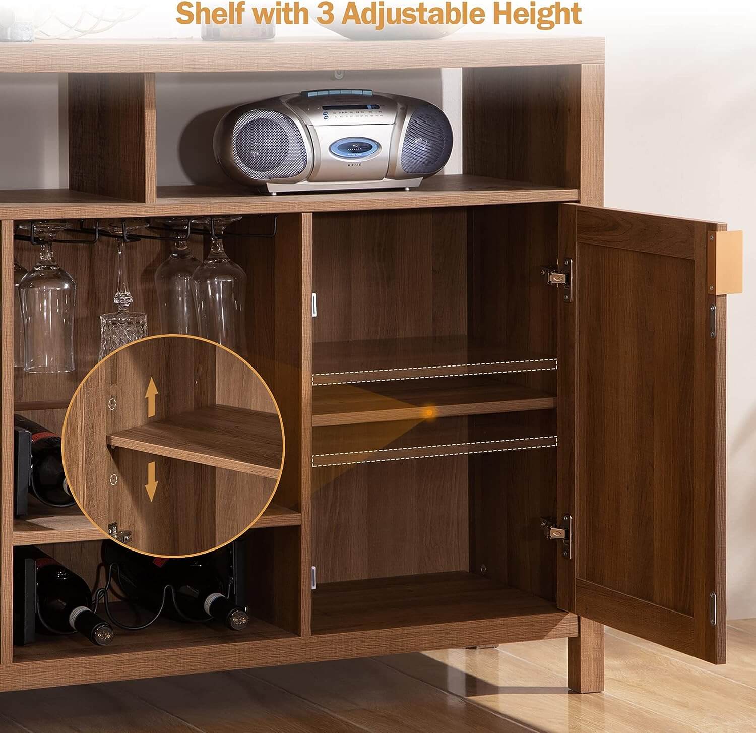 Minimalist rattan door cabinet for modern homes