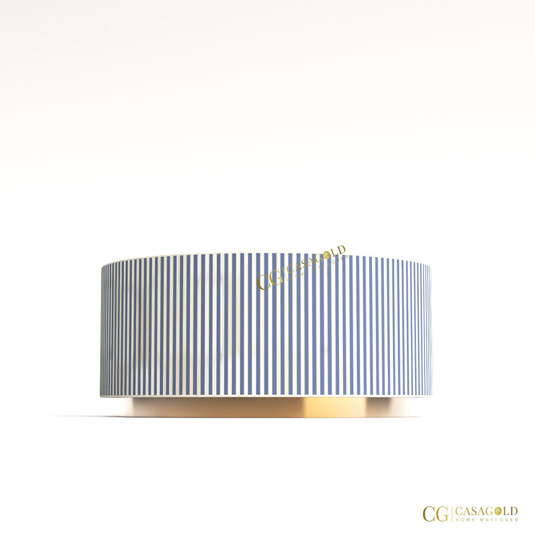 Modern Bone Inlay Round Coffee Table Style