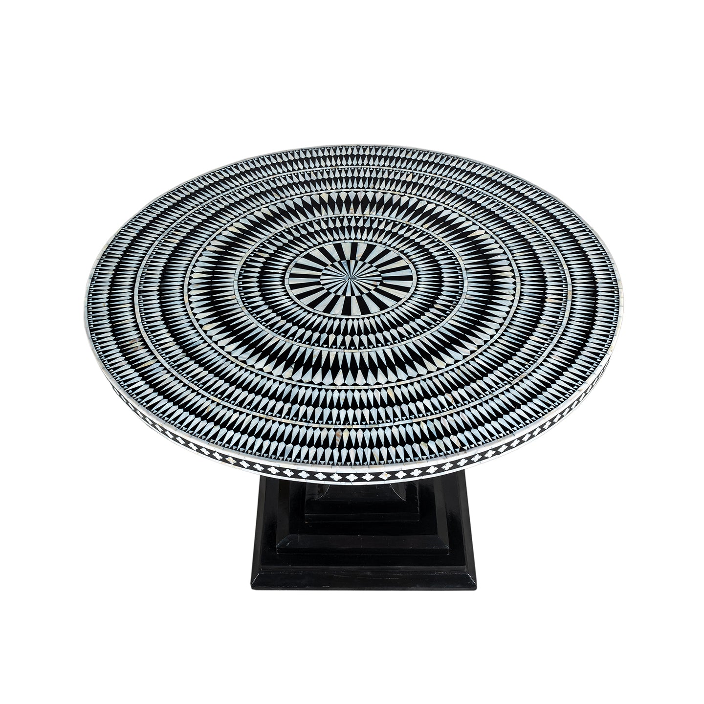 Modern Design Round Coffee Table with Inlay
