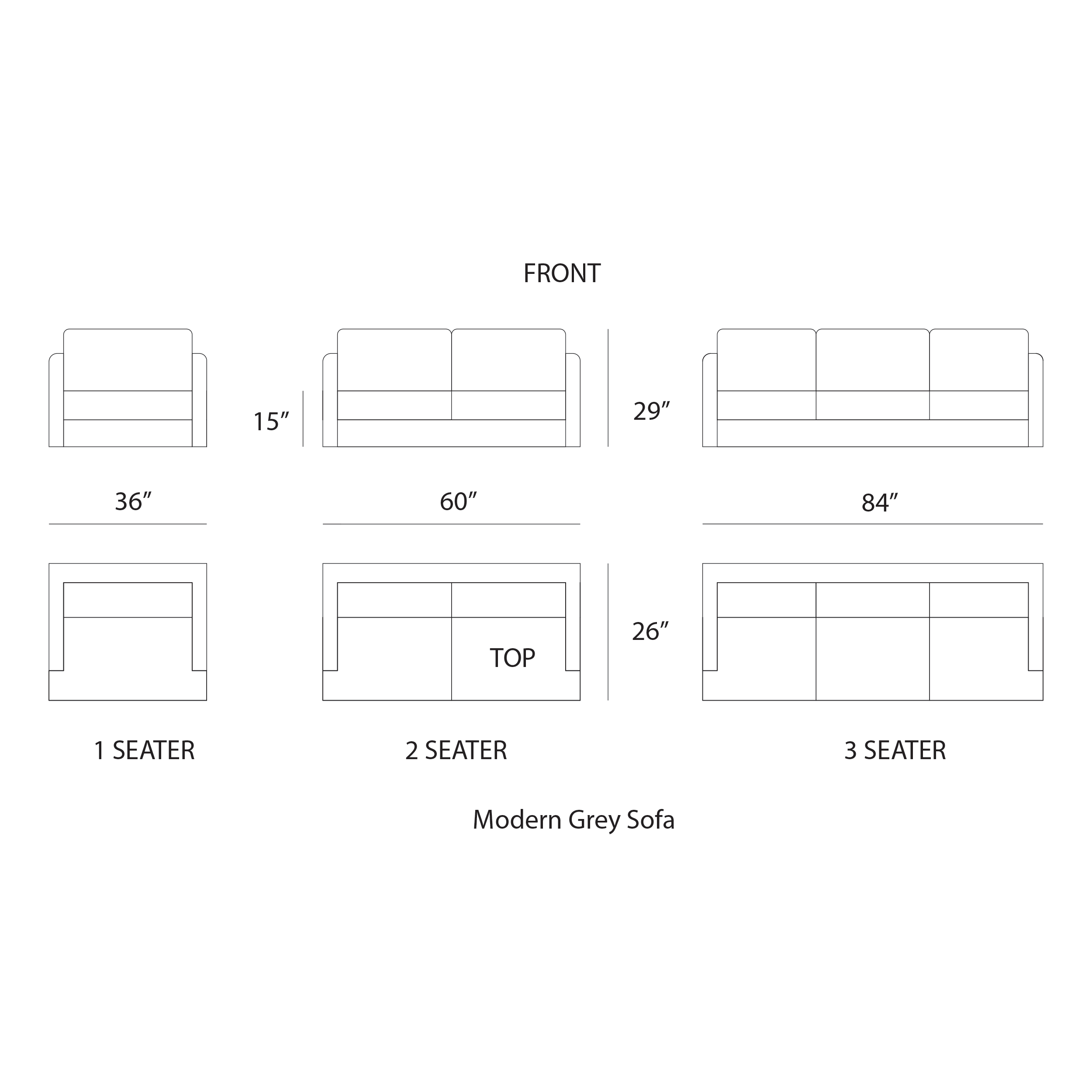 Modern Grey Sofa