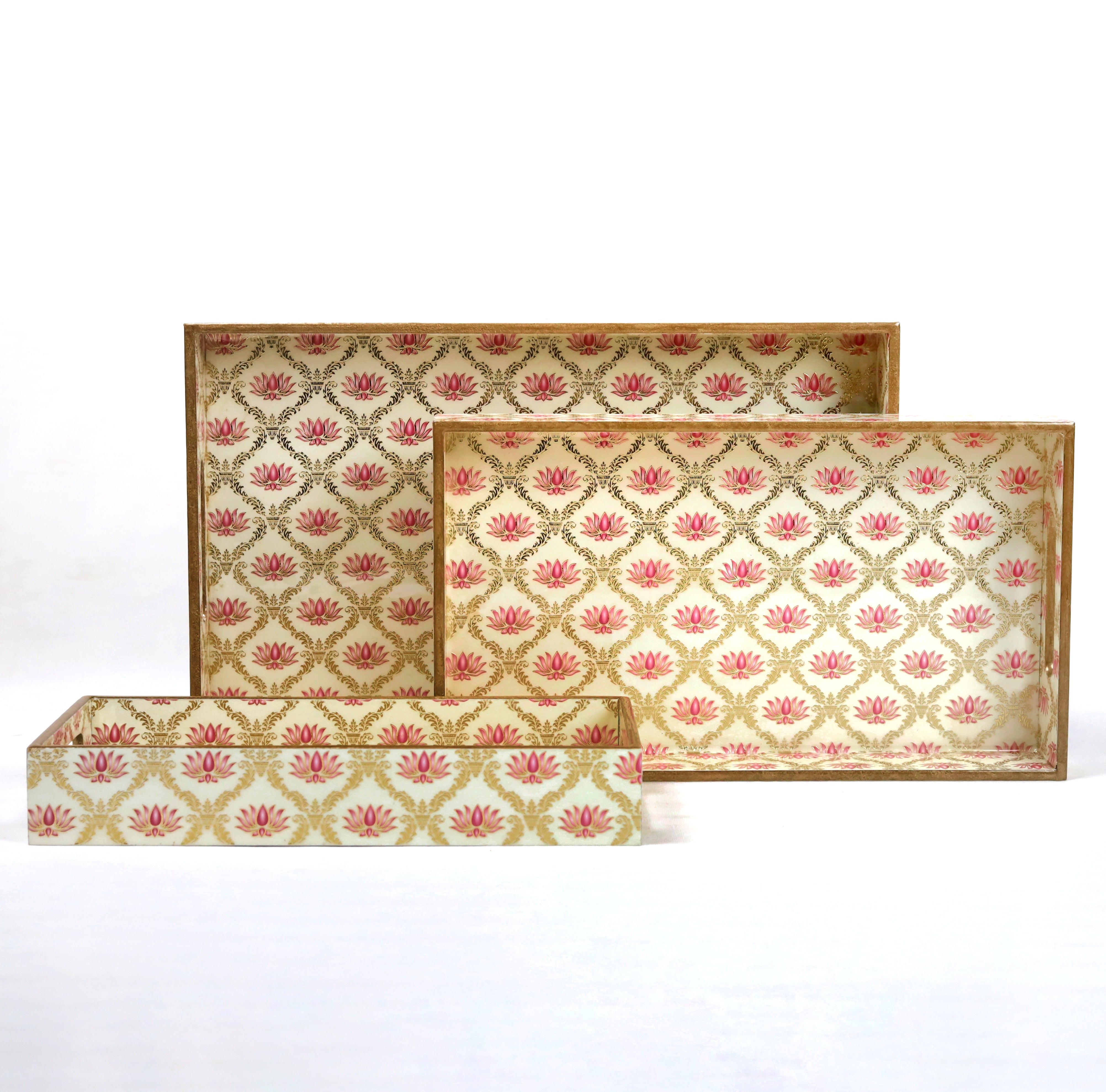 Stylish modern wooden tray for elegant settings