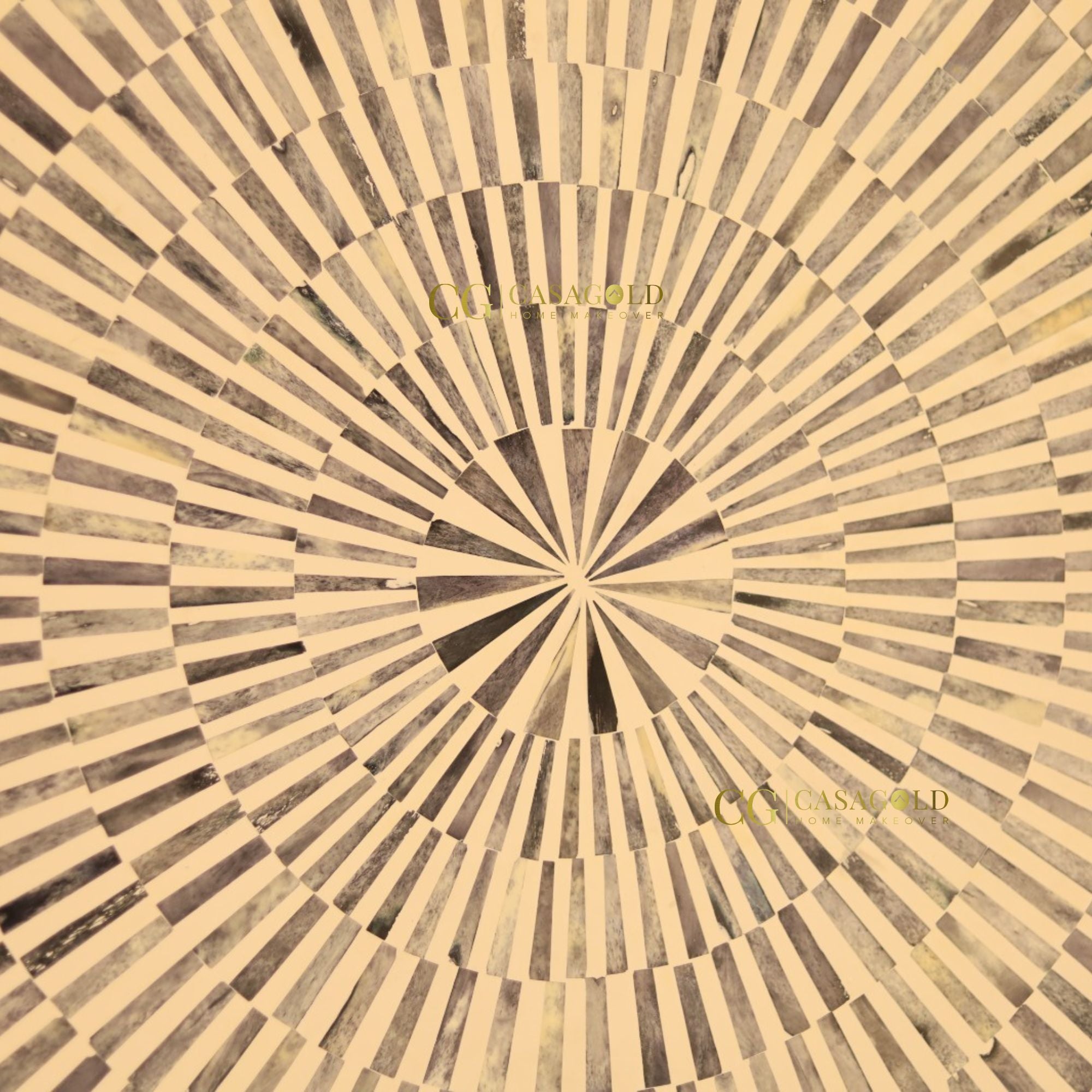 Modern Round Bone Inlay Coffee Table Style