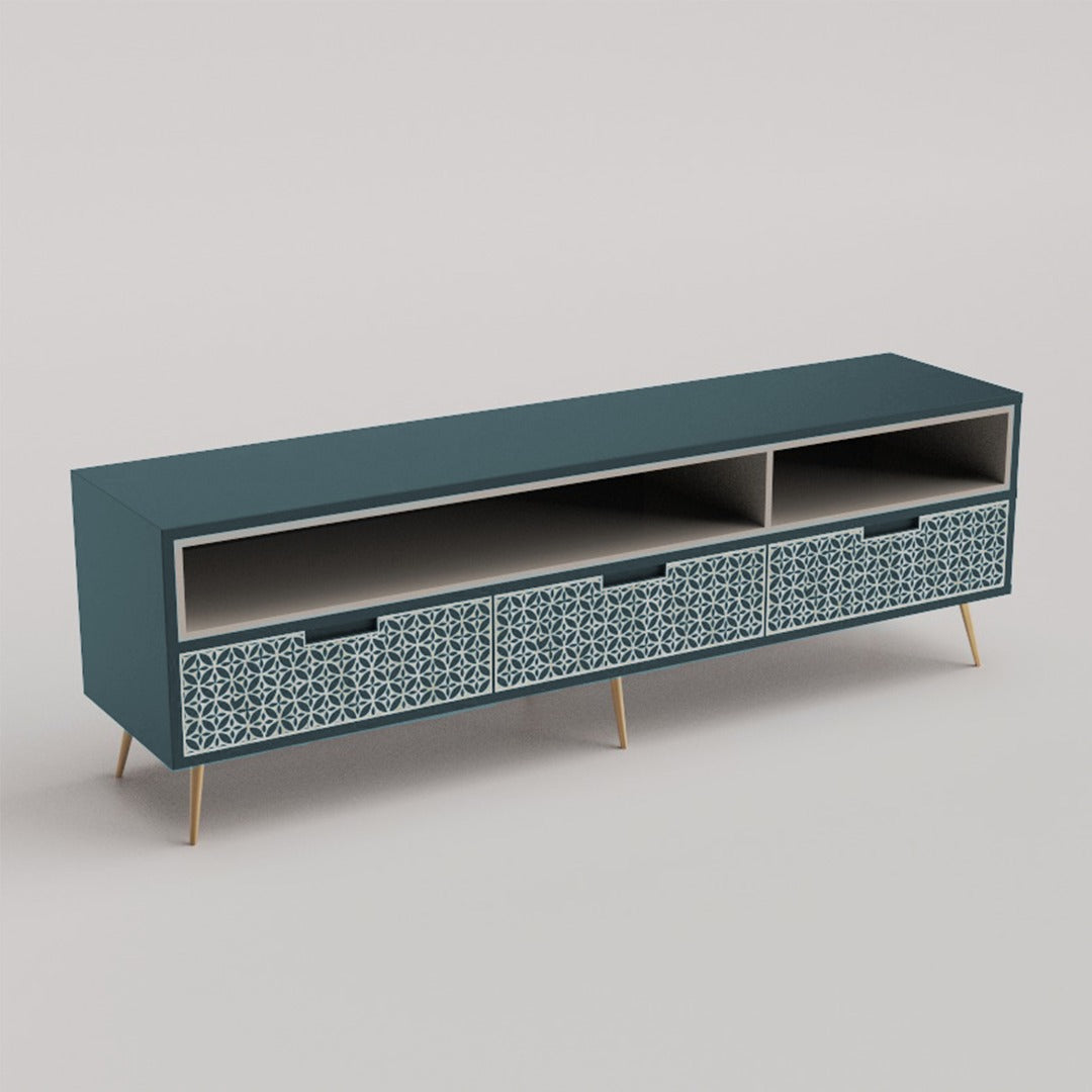 Mother of Pearl Inlay TV Unit with Storage