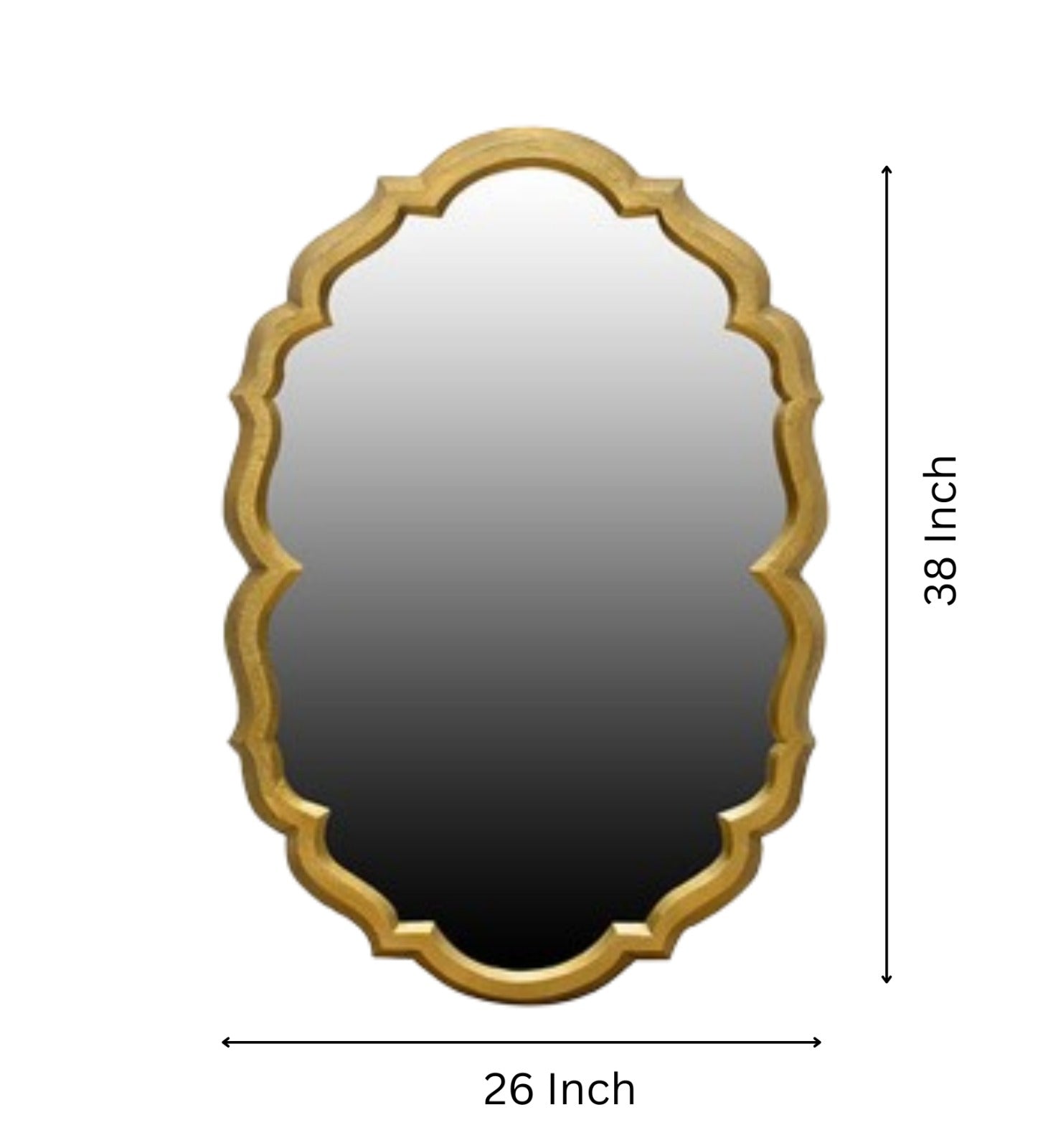 Ornate gold-framed vintage glass mirror