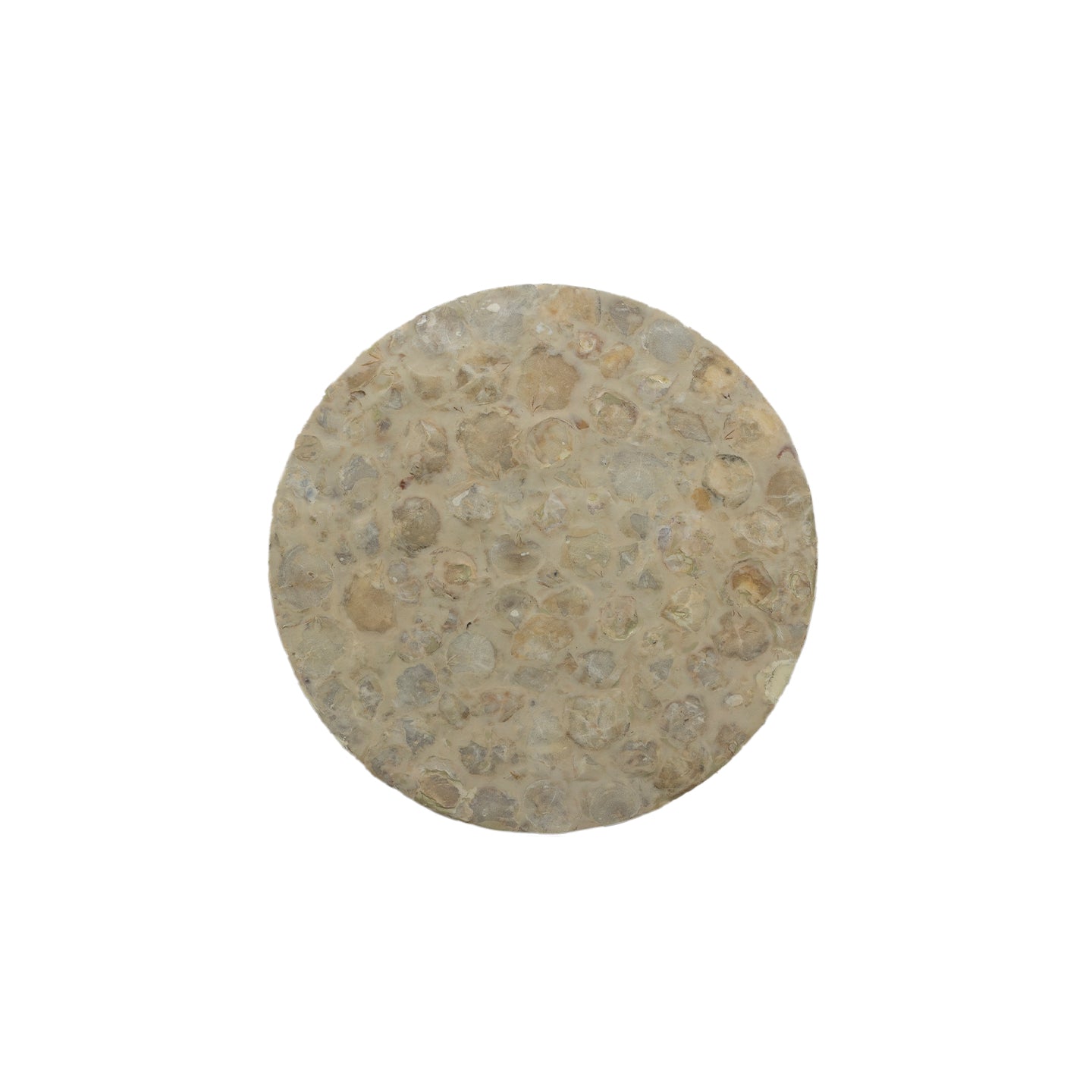 Overlay MOP Drum Inlay Side Table