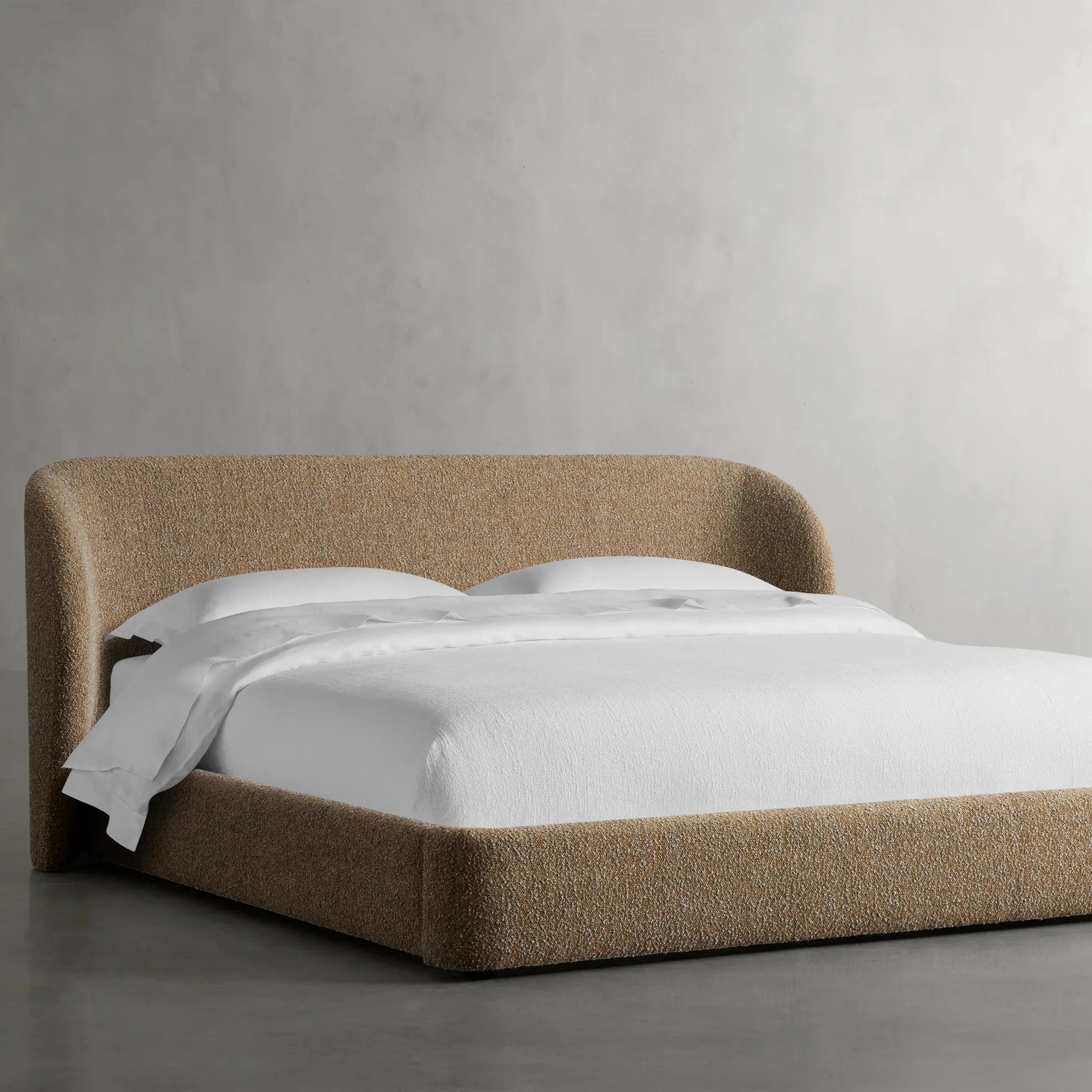 Padded wings bed with hidden storage compartments