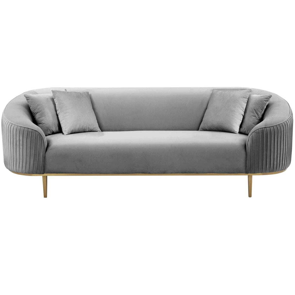 "Comfortable plush curved-shaped luxury sofa for family rooms"