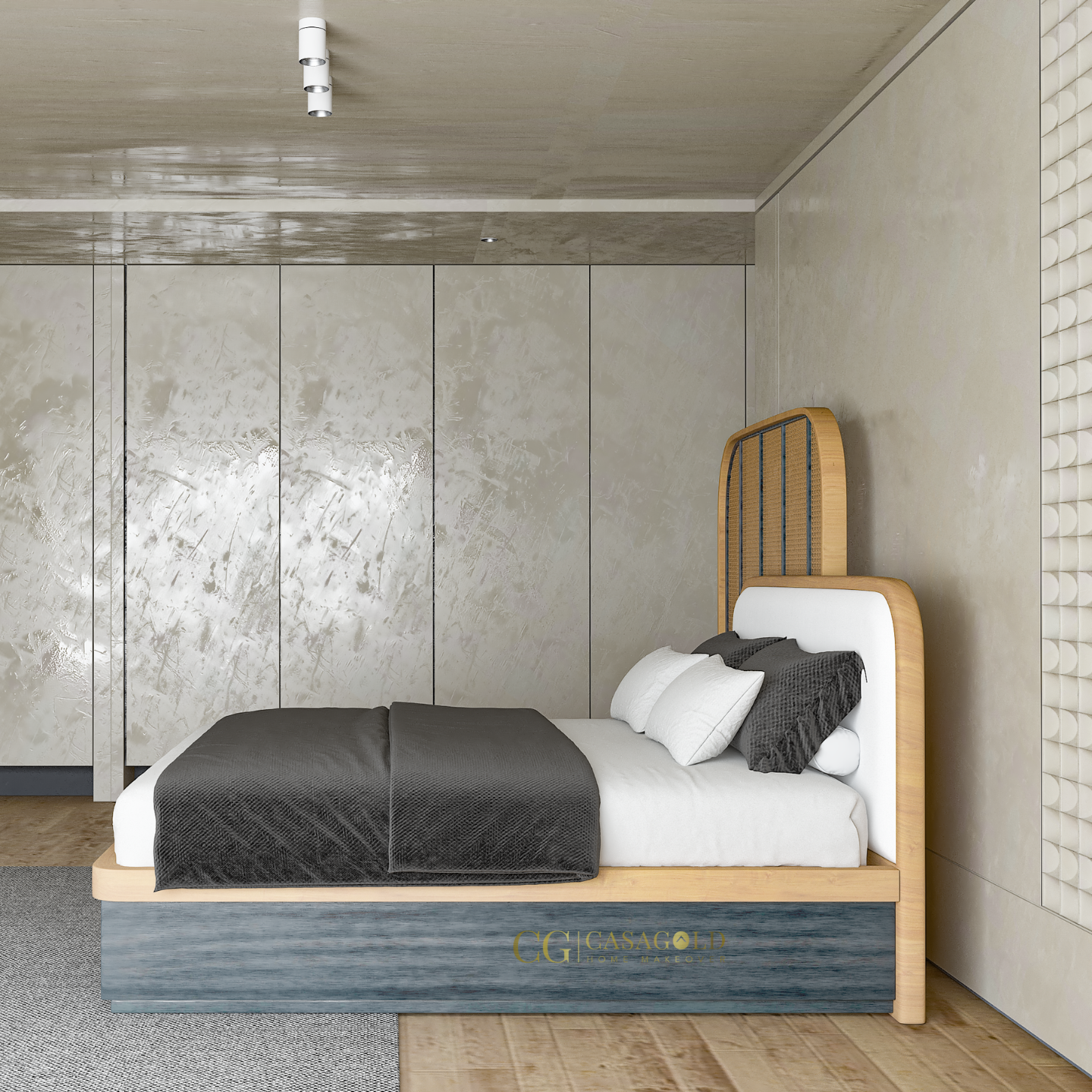 New furniture collection from CasaGold featuring a sleek bedroom setup.