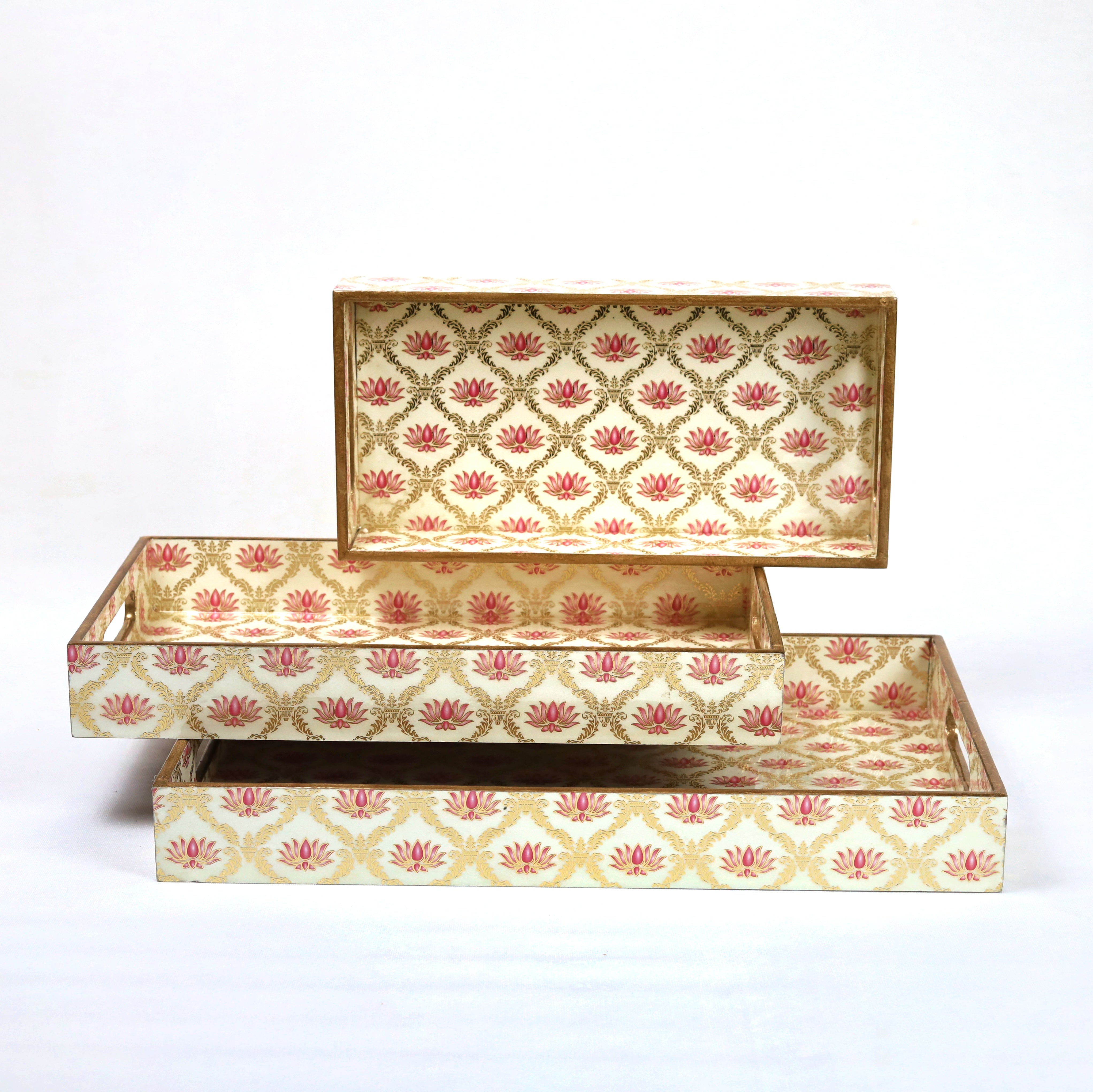 Elegant wooden tray for upscale gatherings