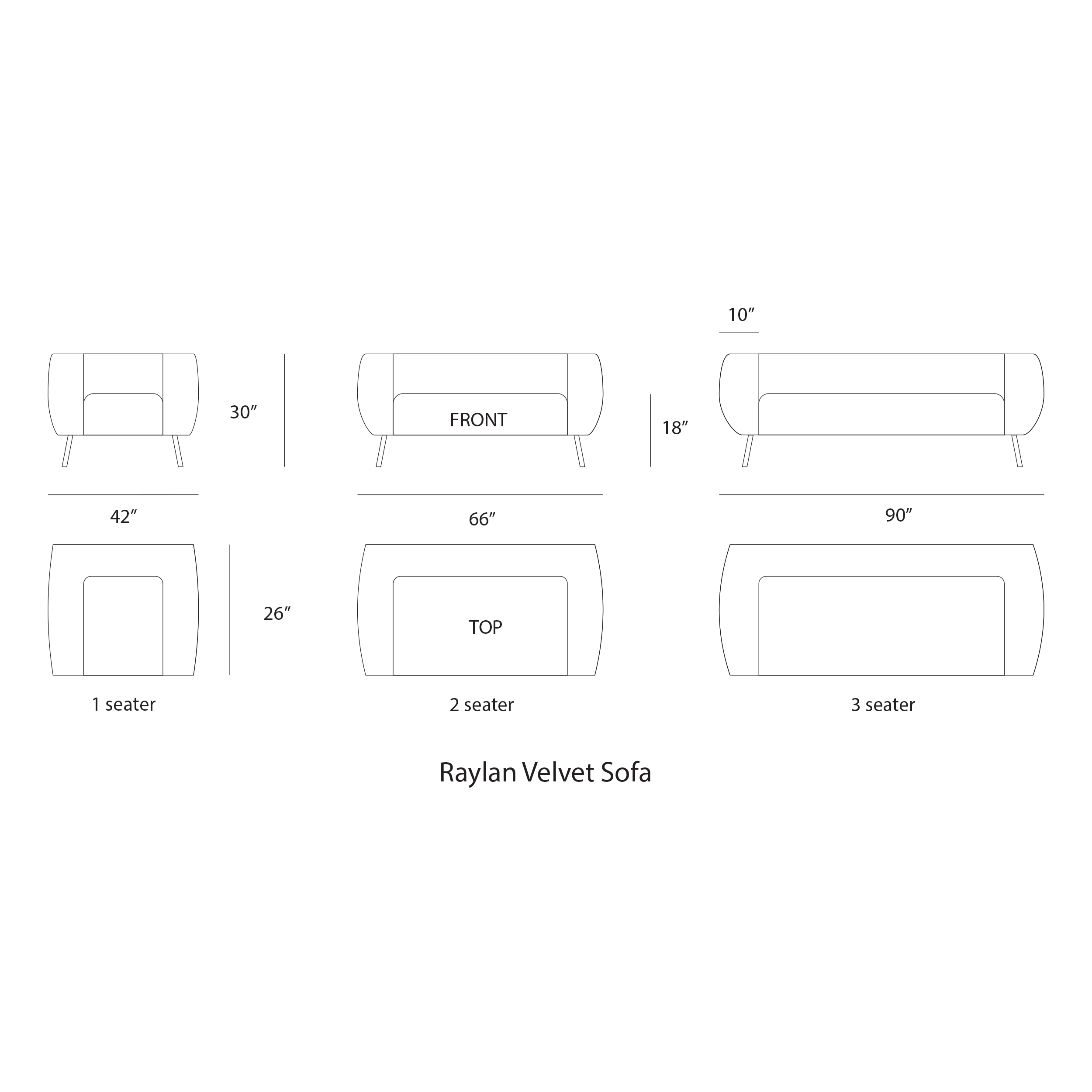 Raylan Velvet Sofa