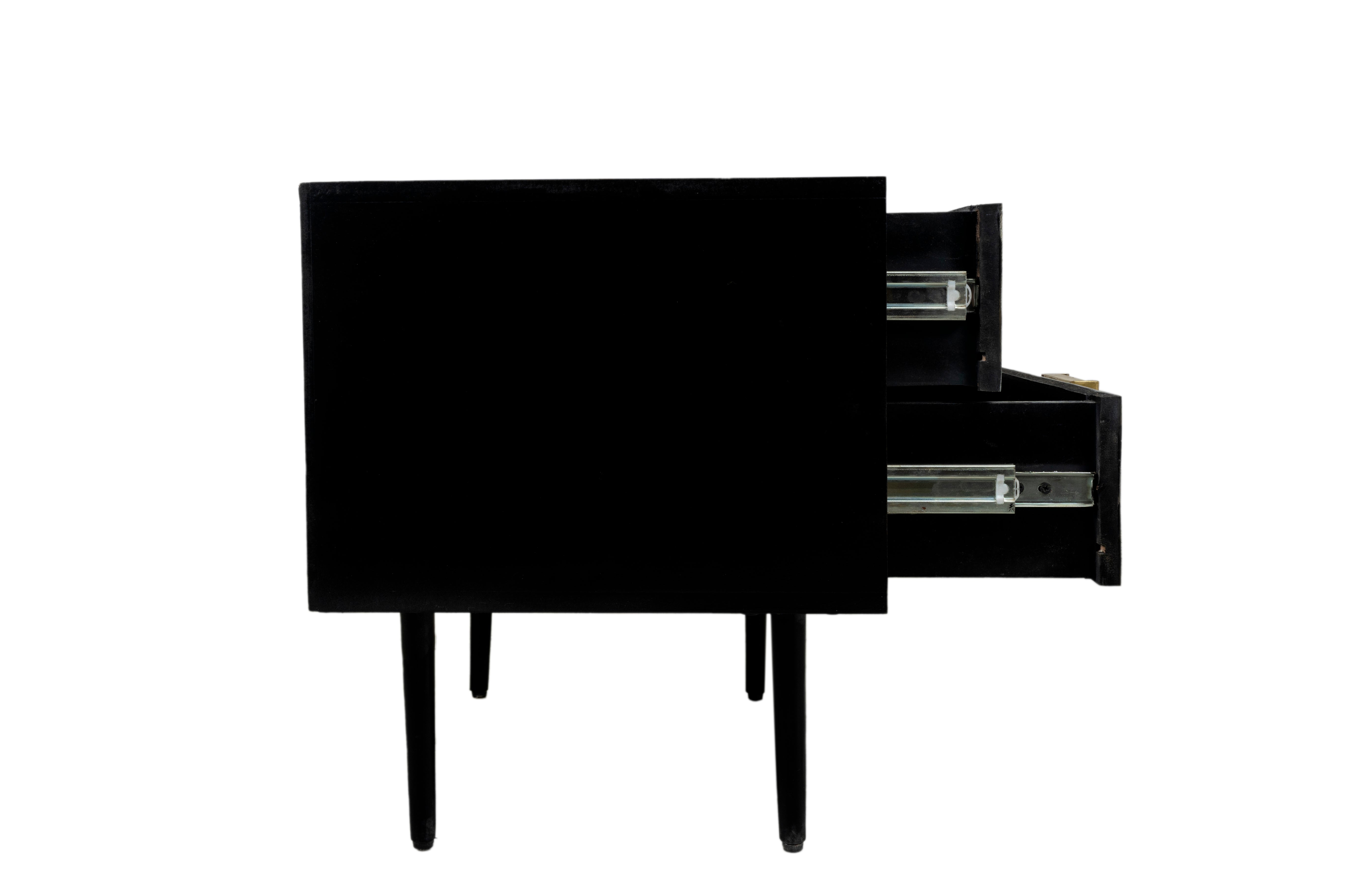 Rectangular Bone Inlay Table with Gold Legs