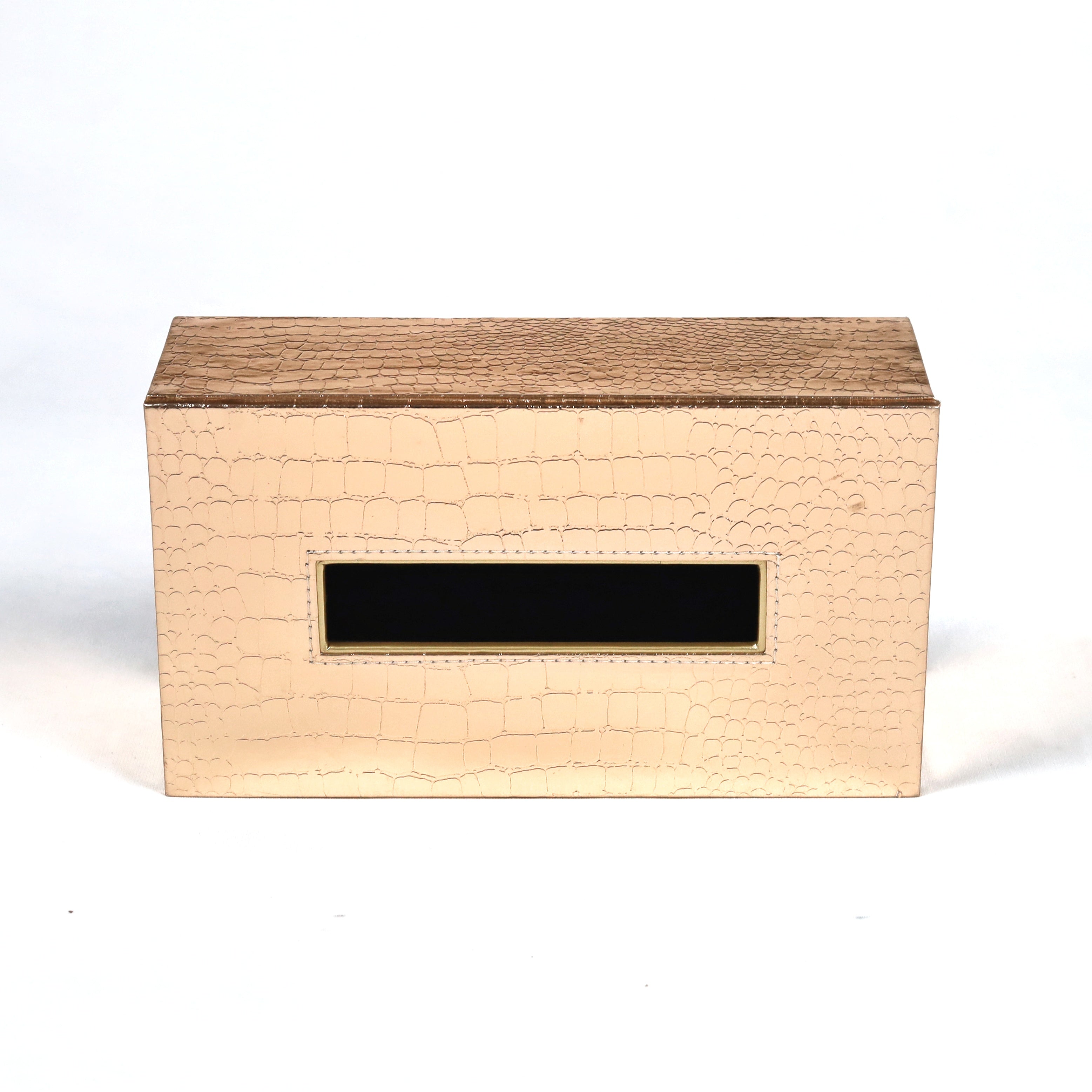 Leather tissue box with magnetic lid for convenience