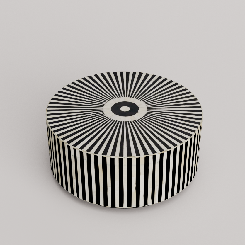 Round Mosaic Inlay Coffee Table