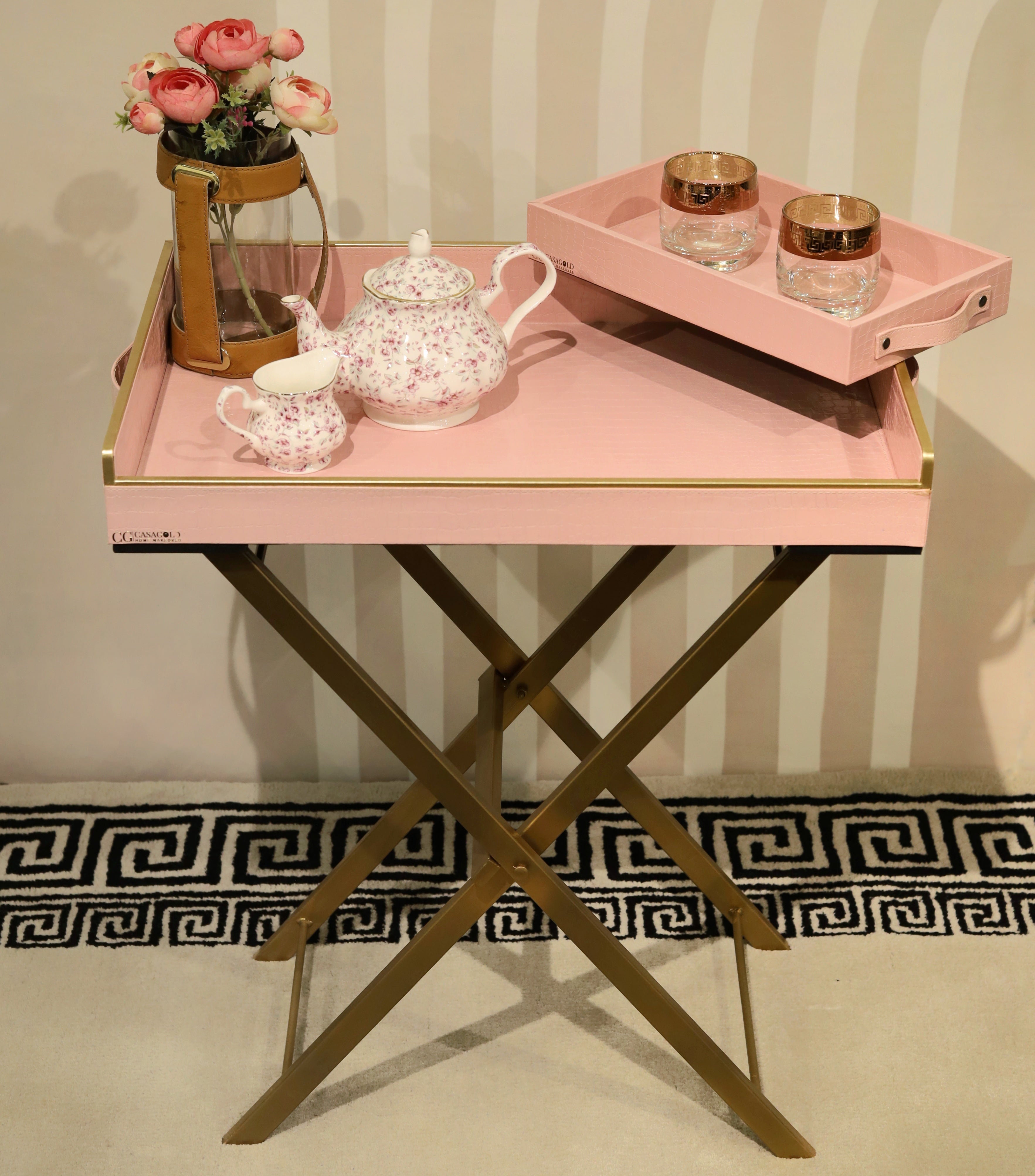 Rustic butler tray for serving or coffee table decor