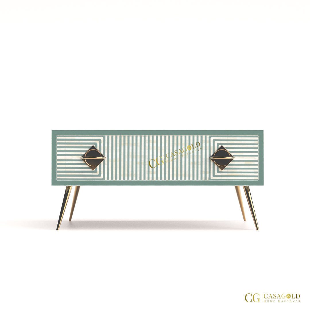 Luxurious Bone Inlay Rectangular Coffee Table