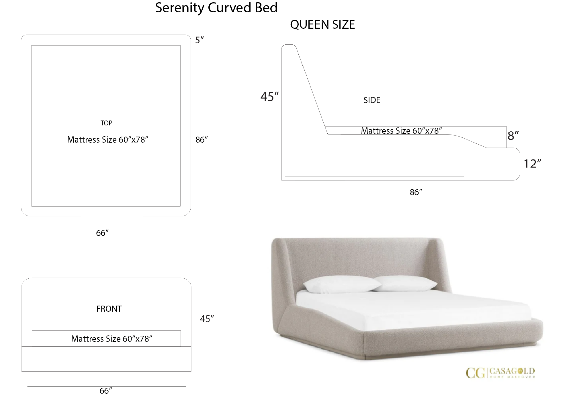 Serenity Curve Bed