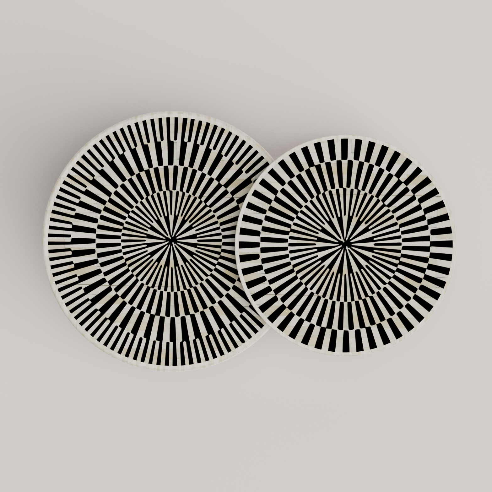 Small Round Inlay Coffee Table